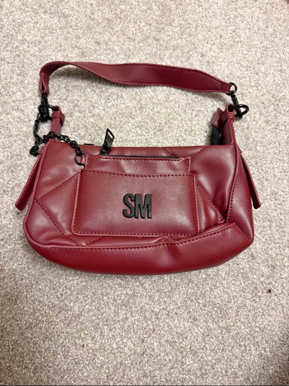Steve Madden Red Shoulder Bag - Sleek Women’s Handbag